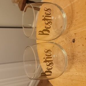 Set of 2 Besties Wine Goblets